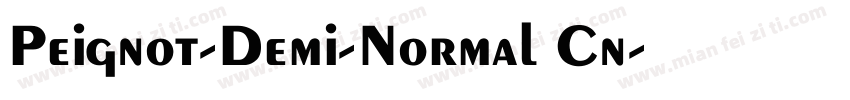 Peignot-Demi-Normal Cn字体转换